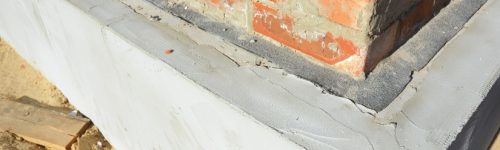 Damp,Proof,Membrane,On,Top,Of,Foundation,Walls.,Bitumen,Waterproof